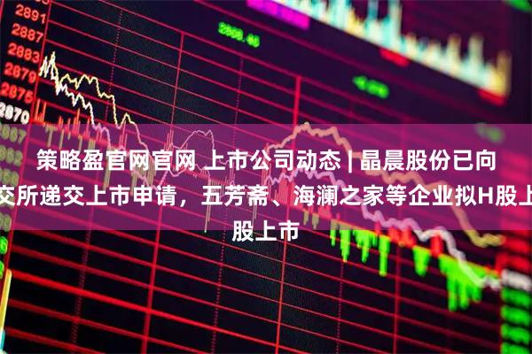 策略盈官网官网 上市公司动态 | 晶晨股份已向港交所递交上市申请，五芳斋、海澜之家等企业拟H股上市